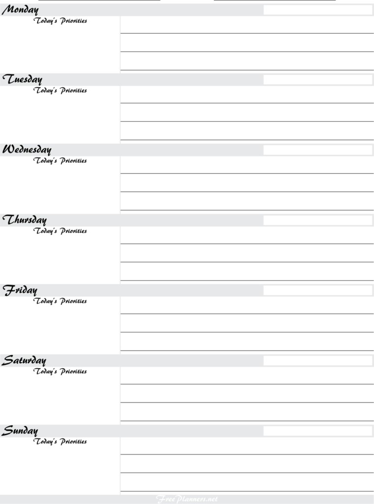 Printable Weekly Planner Skip To My Lou 12 Free Printable Weekly 