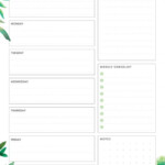 Printable Weekly Planner Templates Download Free PDF Weekly Planner