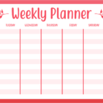 Printable Weekly Schedule Planner