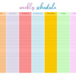 Printable Weekly Schedule Template Shopmall my