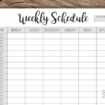 Printable Weekly Schedule Weekly Timetable A4 And Us Etsy Free Nude