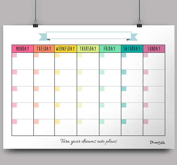 Printable Weeklydaily Plannerzowies Room Free Weekly Planner 