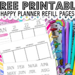 Printable Weight Chart Insert Planner Page Digital Download Happy