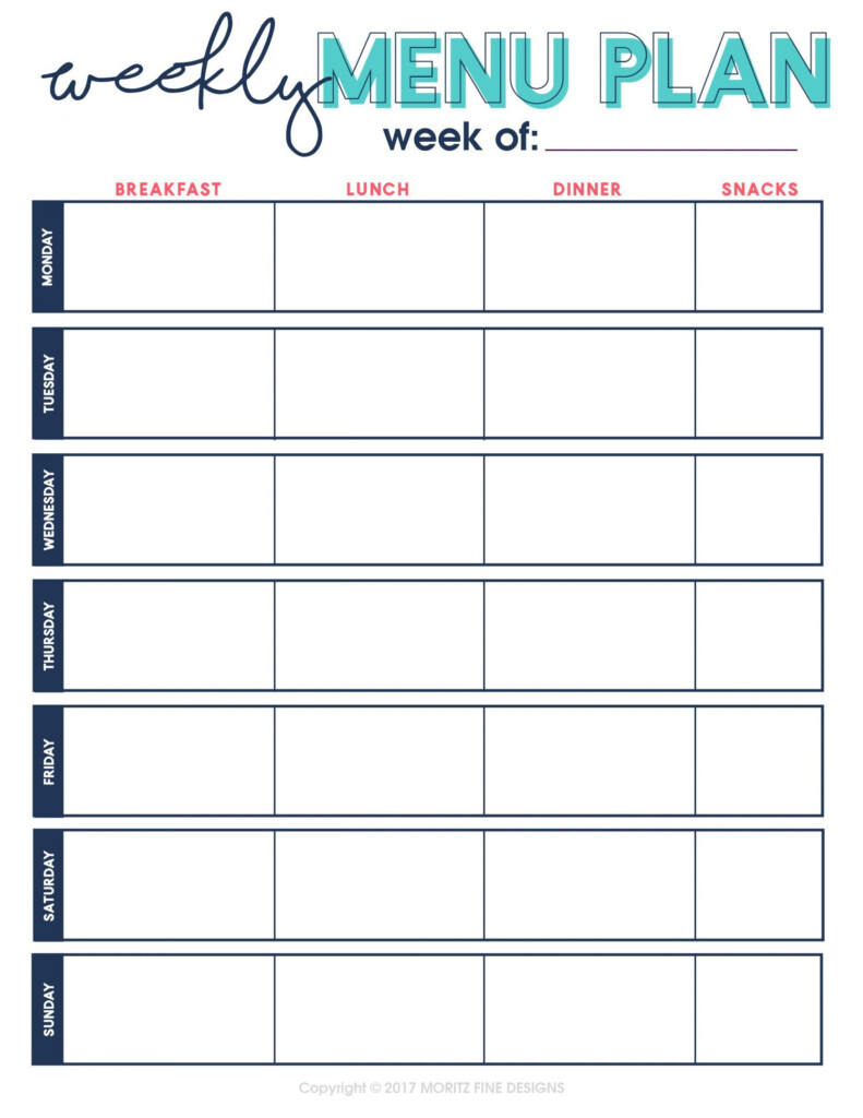 Recipe Collection Binder Printable Kit Weekly Menu Planners Meal 