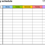 Schedule With Time Slots Printable Printable Calendar Template 2022