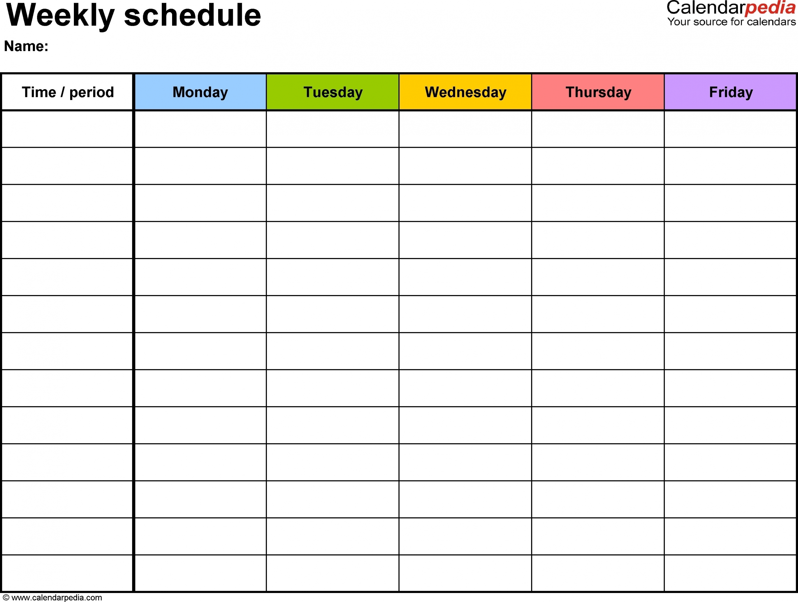 Schedule With Time Slots Printable Printable Calendar Template 2022