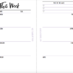 Scripted Personal Week On Two Pages Planner Inserts Weekly Planner