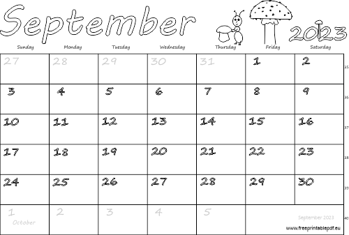 September 2023 Australia Calendar Free Printable PDF