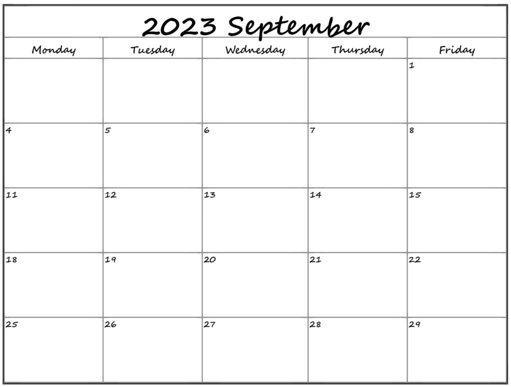 September 2024 Monday Calendar Monday To Sunday