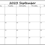 September 2023 Monday Calendar Monday To Sunday