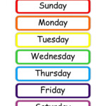 Simple Colorful Days Of The Week Chart Free Printables