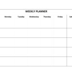 Simple Weekly Planner Form