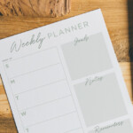 Simple Weekly Planner Printable 8 5 X 11 Planner Insert Etsy