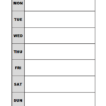 Simple Weekly Planner Stuck In Place Organising