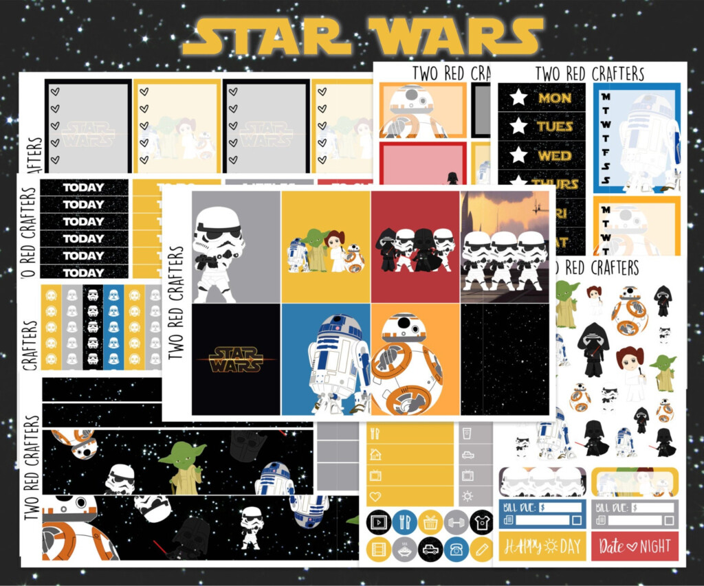 Star Wars Weekly Planner Sticker Kit For Erin Condren Vertical