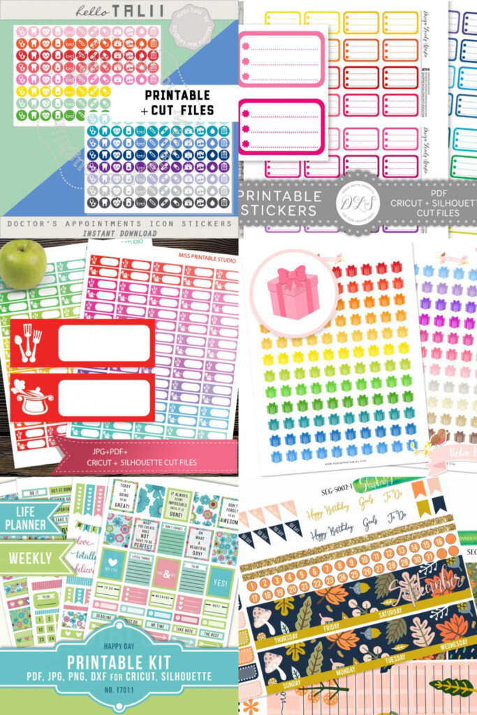 Stickers Erin Condren Silhouette Cut Files Oh Bother Printable Planner 