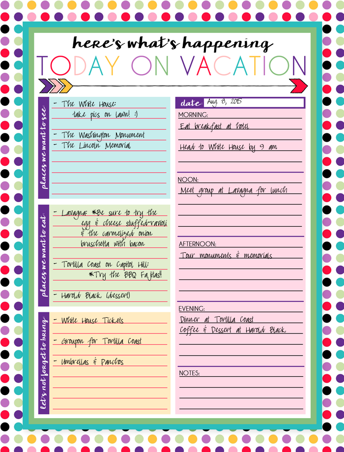 The Best Free Printable Vacation Planner Template Roy Blog