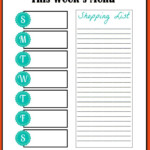 The Charming Blank Meal Plan Template Word Editable Weekly Planner