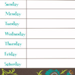 Therapeutic Crafting Weekly Menu Printable