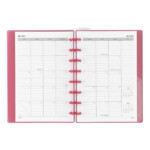 Tul Discbound Weekly Monthly Student Planner Junior Size Pink July