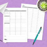 Two Page Vertical Weekly Planner Template Printable Pdf Money Saving