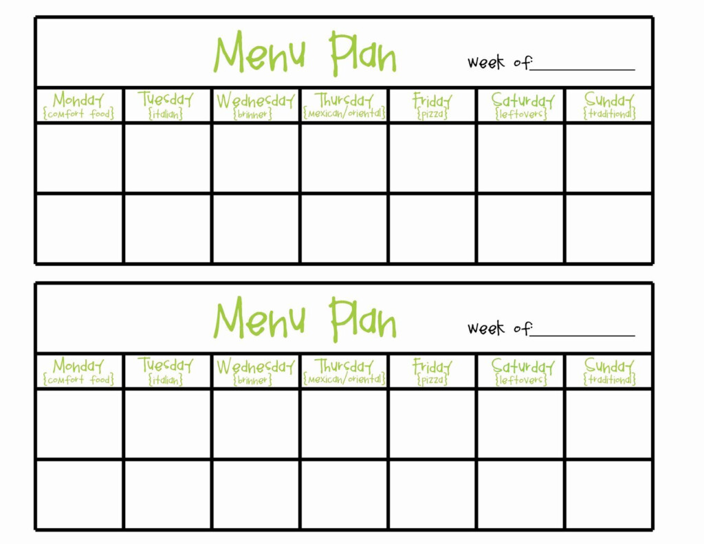 Two Week Meal Planner Template Unique Simply Plicated Menu Planning 