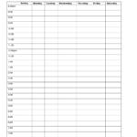 Universal Free Weekly Calendar Fillable With Times Starting At 6Am