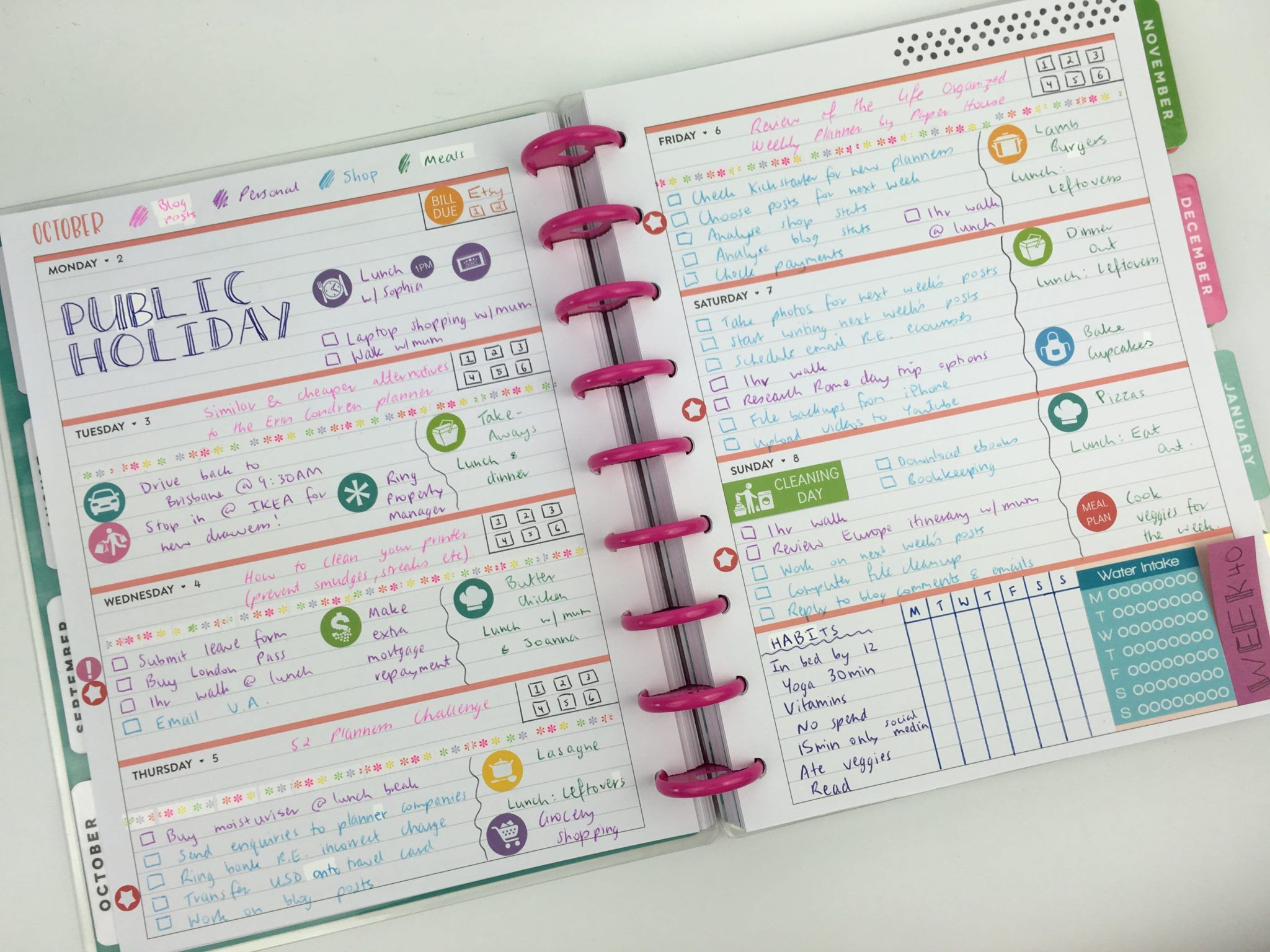 Using The MAMBI Happy Planner Horizontal Week 40 Of The 52 Planners In 