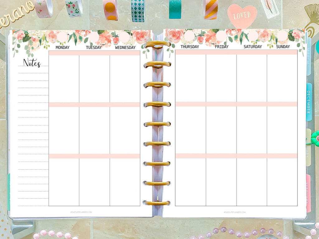 Vertical Weekly Planner Pages Made To Fit Happy Planner Etsy 