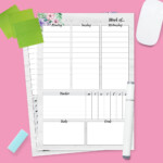 Vertical Weekly Planner Week On Two Pages Inserts Weekly Planner