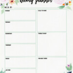 Watercolor Weekly Planner Printable Instant Download Etsy