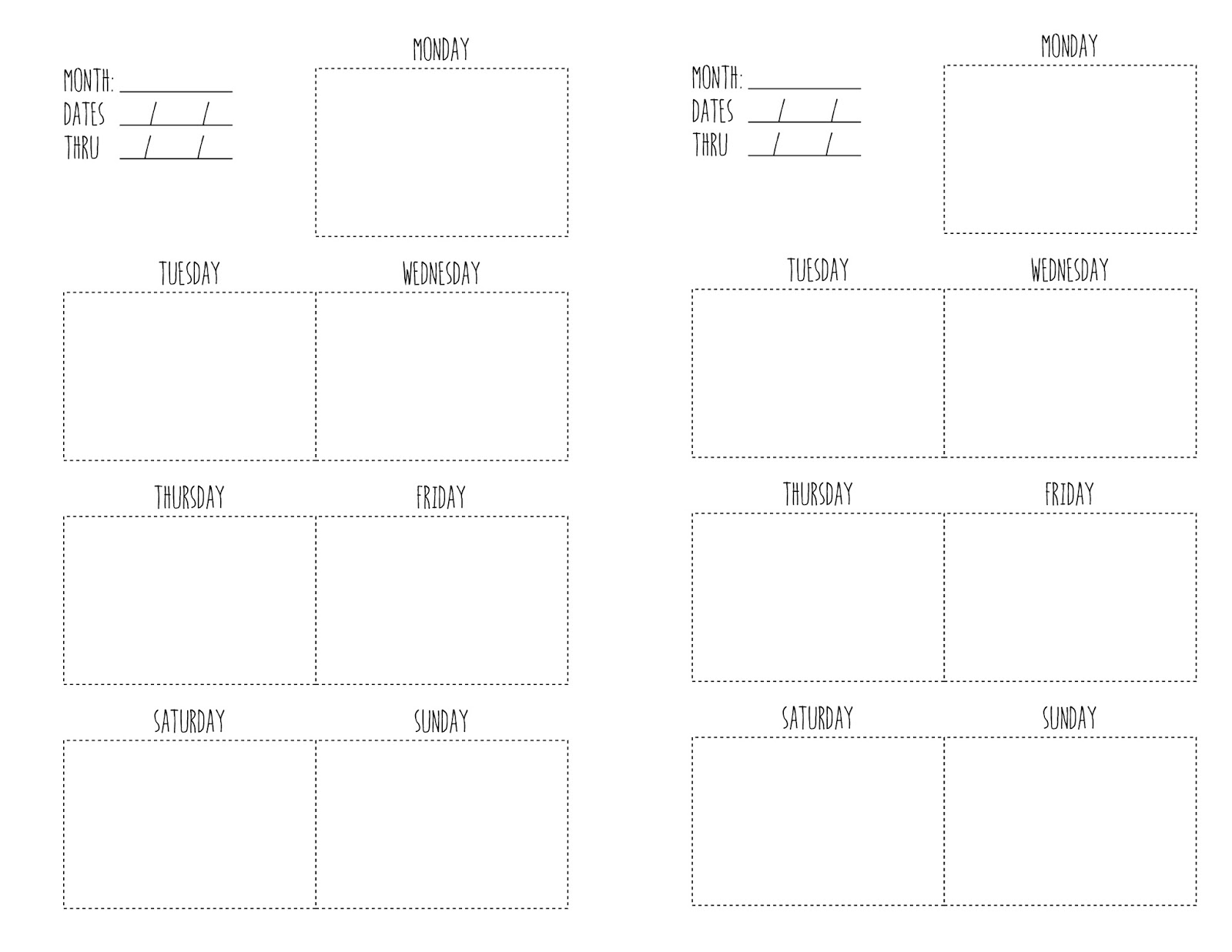 We Can Make Anything Diy Weekly Planner Free Template 