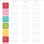 Week At A Glance Printable Calendar Free Letter Templates