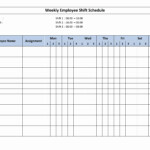 Weekly 8 Hour Shift Schedule