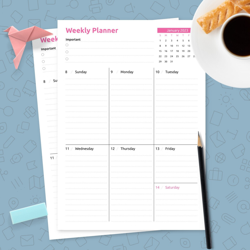 Weekly Appointment Planner Template Printable PDF