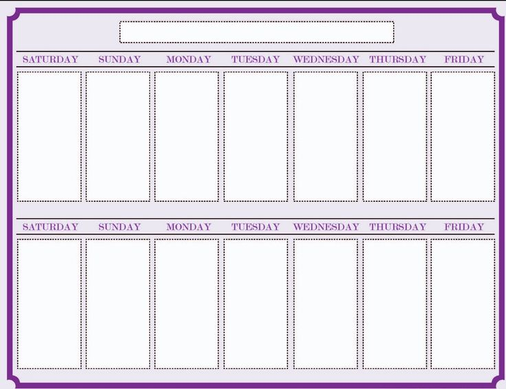 Weekly Blank Calendar Template 2 Blank Calendar Template Calendar