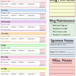 Weekly Blog Planner Printable More From Your Blog