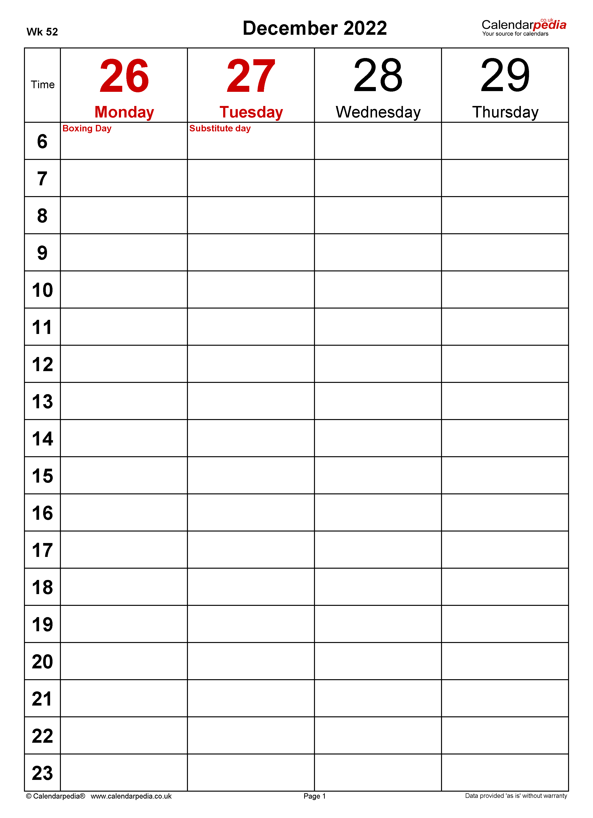 Weekly Calendar 2023 UK Free Printable Templates For Excel
