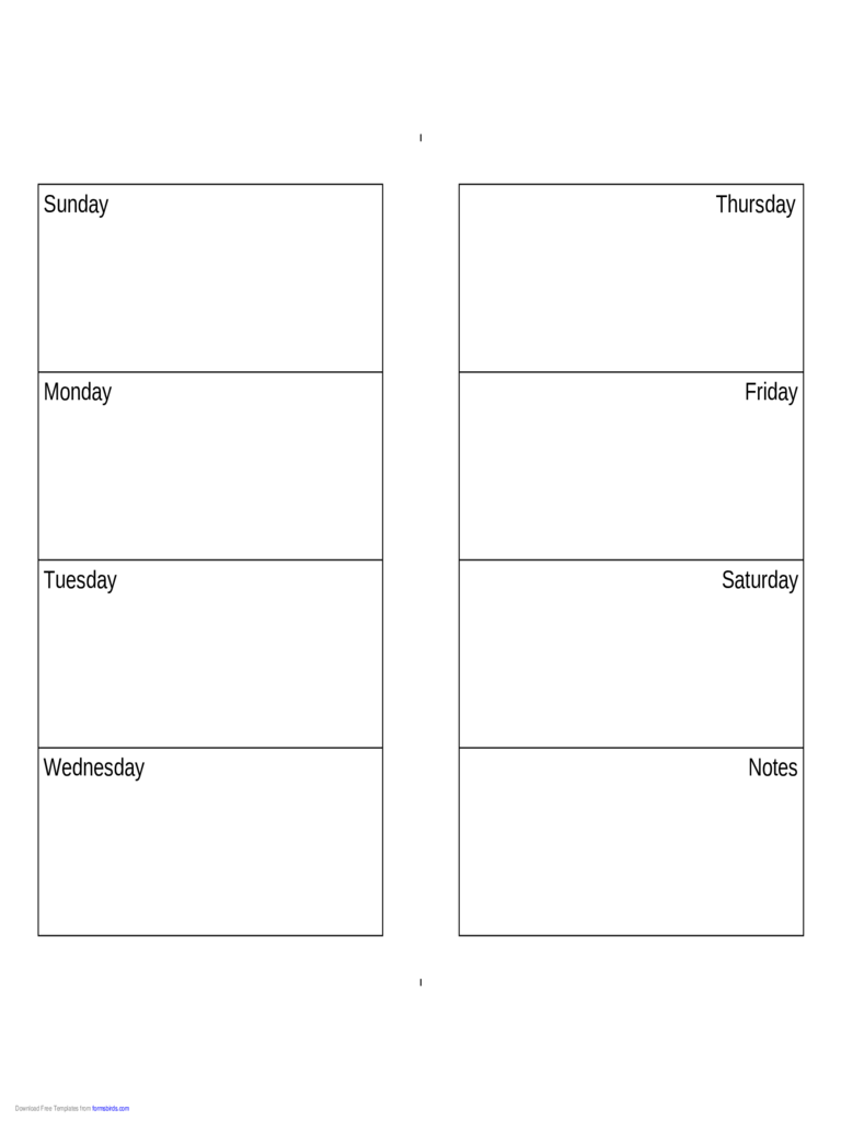 Weekly Calendar Sunday Saturday Edit Fill Sign Online Handypdf