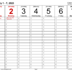 Weekly Calendars 2023 For Excel 12 Free Printable Templates