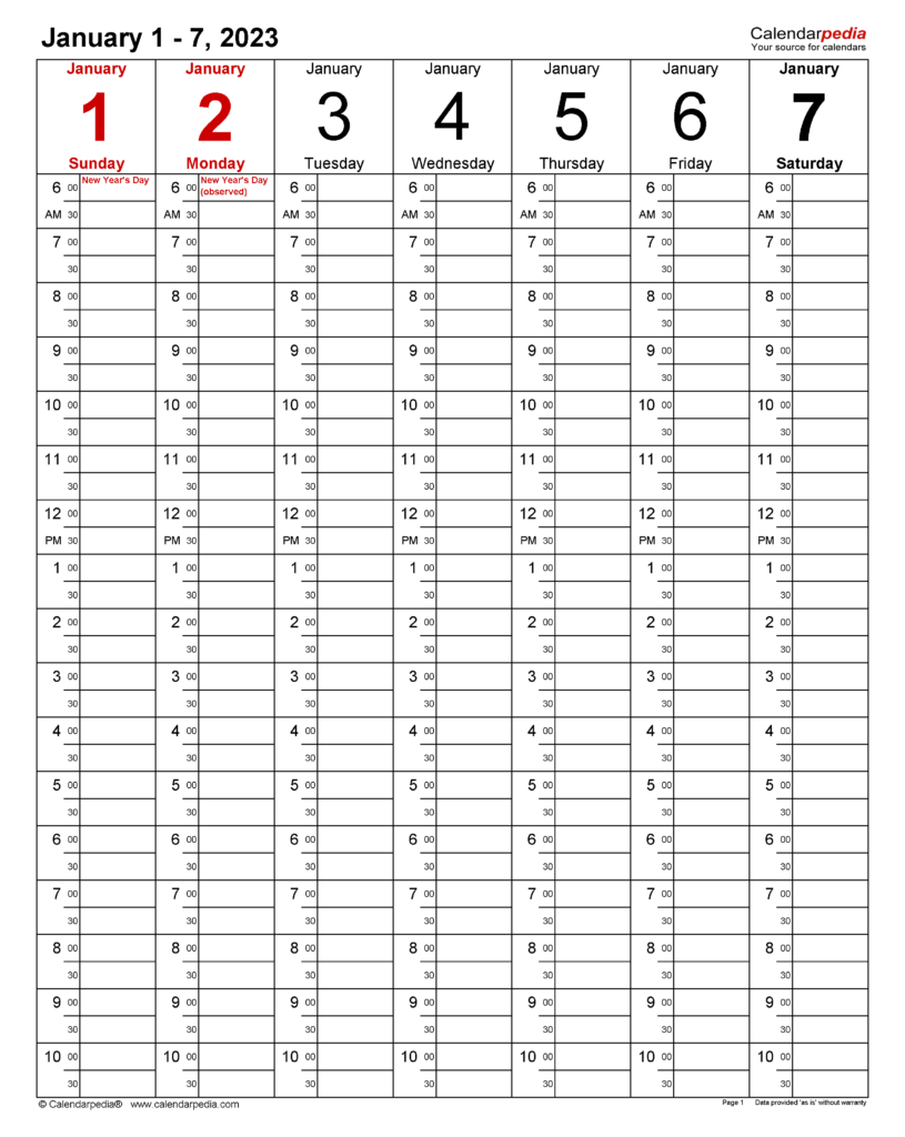 Weekly Calendars 2024 For Word 12 Free Printable Templates