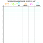 Weekly Dinner Meal Planner Templates At Allbusinesstemplates