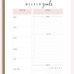 Weekly Goal Planner Printable PDF Etsy Goal Planner Printable