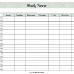 Weekly Half Hourly Planner Hourly Planner Weekly Planner Printable