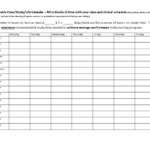 Weekly Hourly Schedule Template Templates At Allbusinesstemplates