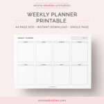 Weekly Landscape Planner Printable A4 And Letter Planner Discbound