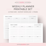 Weekly Landscape Planner Printable A4 And Letter Planner Etsy