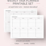 Weekly Landscape Planner Printable By emmastudies A Weekly Schedule