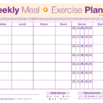 Weekly Meal Exercise Planner Templates At Allbusinesstemplates