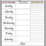 Weekly Meal Plan Printable Week 9 Meal Planning Printable Weekly